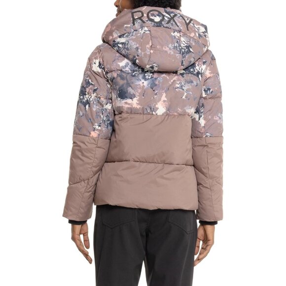 NEW Roxy Puffer Jacket Water Repellent, Hooded, Full Zip - Women's L NWT - Picture 2 of 7